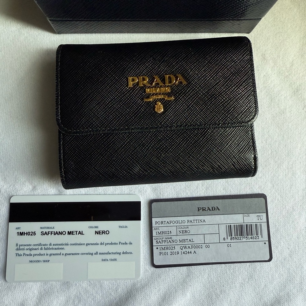 Authentic Prada Small Saffiano Leather Wallet